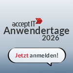 Melden Sie sich zu den acceptIT Anwendertagen 2026 an!