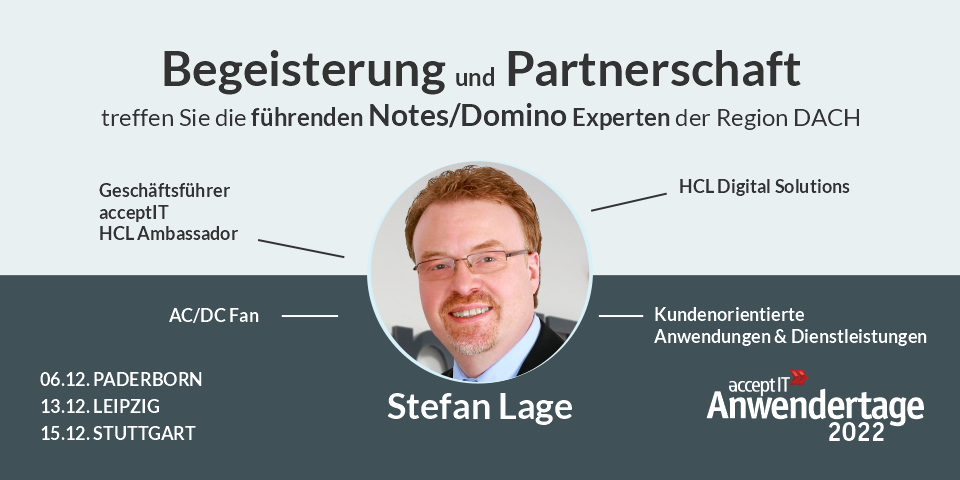acceptIT Anwendertage: Gastgeber und Referent Stefan Lage
